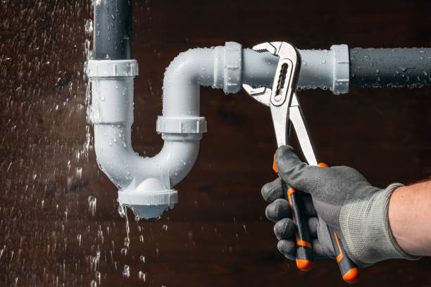 Professional Drain Cleaning technician working in Cameron, NY